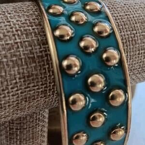 Gretchen Scott Hidden Affirmations Bracelet Blue W/ Gold Stud Design & Size 8